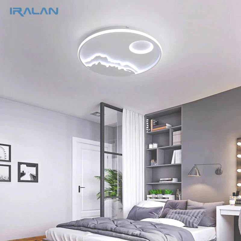 LED plafonnier moderne Nature lever du soleil Design pour salon chambre cuisine salle à manger luminaire ICFW1910