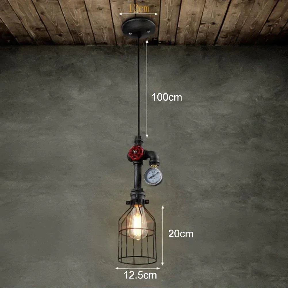 E26/E27 Retro Loft Stil Anhänger Lampe Wasser Rohr Industrielle Vintage Leuchten Bar Esszimmer Wohnzimmer Lampe