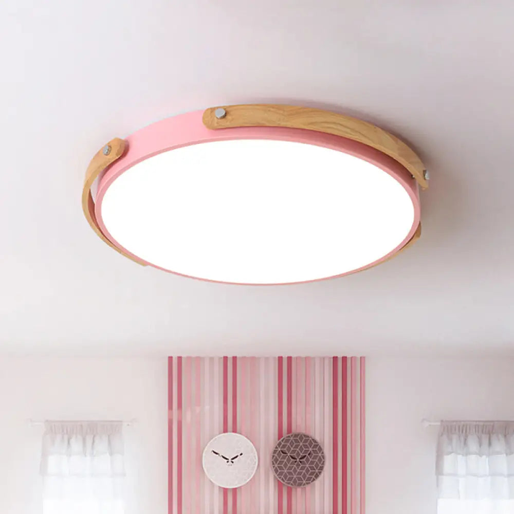 Plafoniera da incasso a LED circolare in acrilico stile Macaron - Elegante lampada da soffitto per la cameretta e i corridoi dei bambini