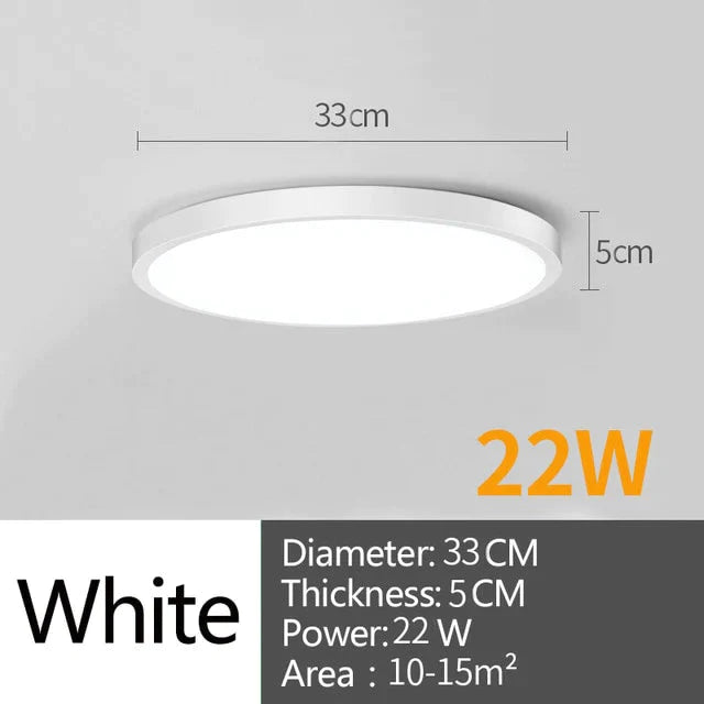 Luces de techo LED modernas, iluminación redonda de 16W, 15W, 20W, 30W, 50W, lámpara de techo Led para el hogar, dormitorio, baño y sala de estar