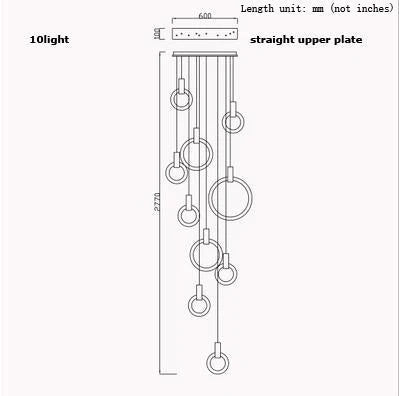 LED Nordic Wooden Iron Acryl Rings DIY LED Lamp LED Light.Pendant Lights.Pendant Lamp.Pendant light For Dinning Room Foyer
