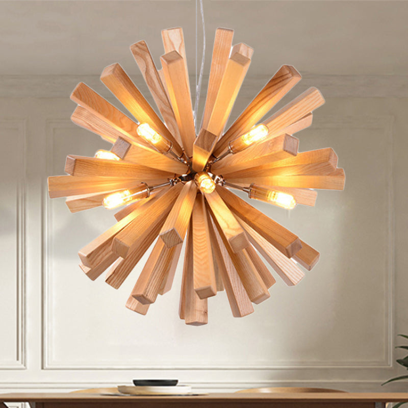 Lampadario Starburst Lampadario Modernismo Legno 14