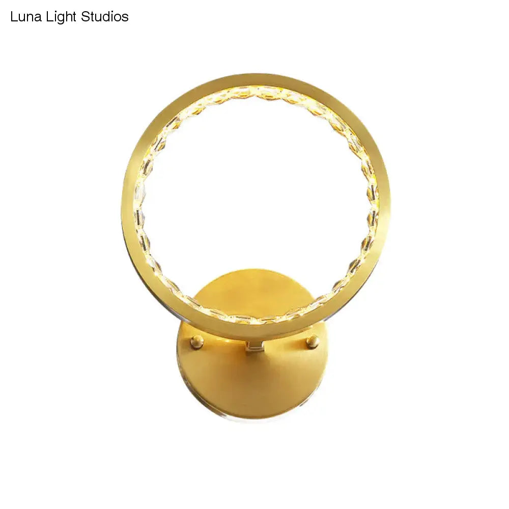 Lampada da parete moderna in rame da comodino semplice per camera da letto