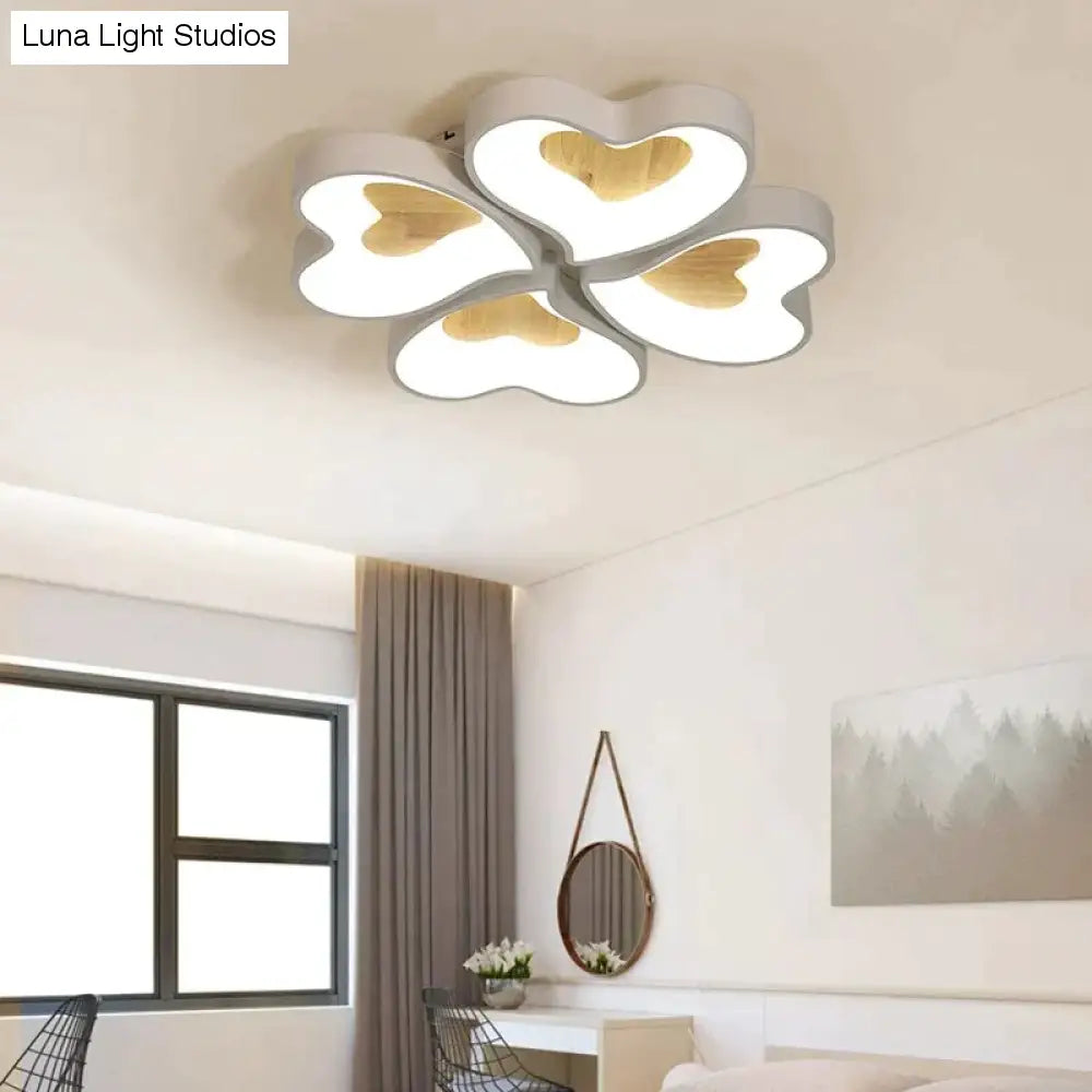 Plafoniere moderne a LED a forma di cuore per soggiorno, camera da letto, illuminazione interna, lampada da soffitto, telecomando, Dimmin
