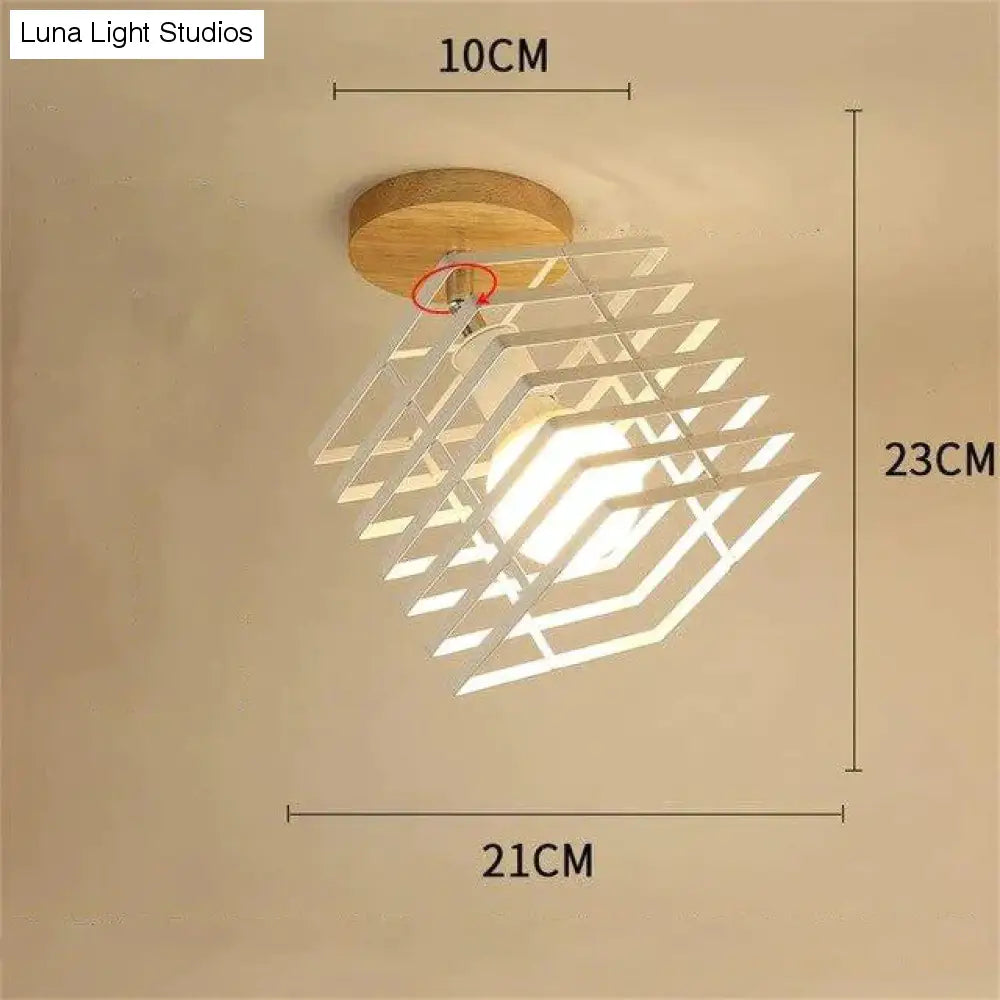 Plafonnier nordique en fer forgé, design moderne et minimaliste, luminaire décoratif de plafond, idéal pour un bureau, une chambre à coucher ou une chambre à coucher, créatif