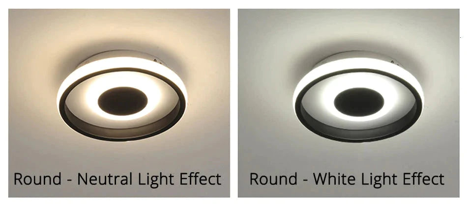 Le plafoniere a led moderne alla moda per l'illuminazione interna del soggiorno della sala studio del corridoio 16-18w