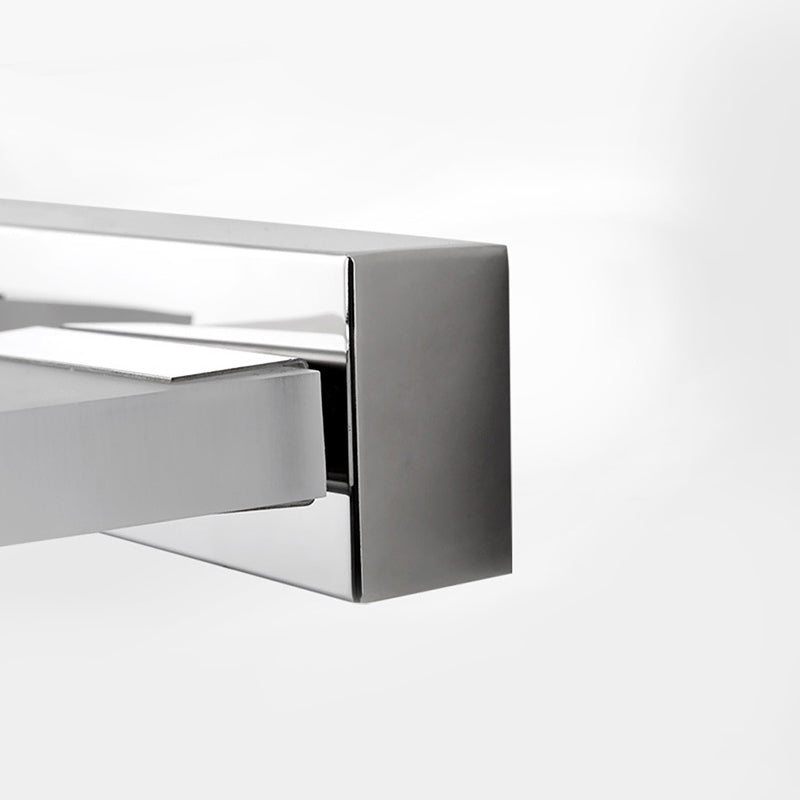 Aplique de pared cromado con pantalla acrílica de ladrillo para tocador de baño: elija entre 2/3/5 luces blancas cálidas