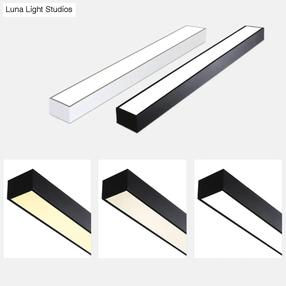 Minimalistyczna poświata biurowa: metalowa lampa sufitowa LED w kształcie słupa, do montażu podtynkowego
