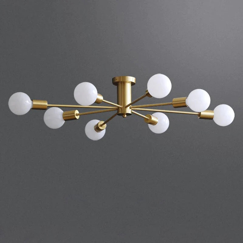 Plafonnier en cuivre moderne salle à manger en laiton plafonnier salon luminaires LED Lustres de cuisine lumières éclairage de plafond nordique chambre à coucher