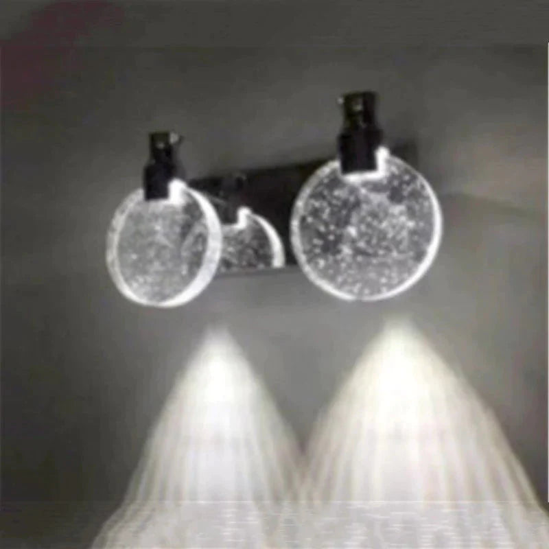 Eenvoudige kristallen LED-wandlamp voor badkamerslaapkamer