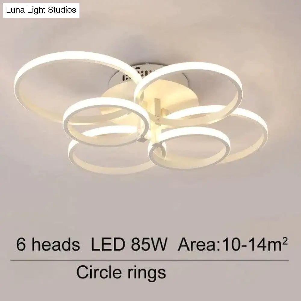Lámpara LED moderna de acrílico para sala de estar, Lustres LED para dormitorio, lámpara de iluminación de techo grande, accesorios