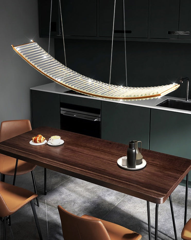 Shopia - Lustre à suspension en cristal de luxe - Conception d'éclairage moderne