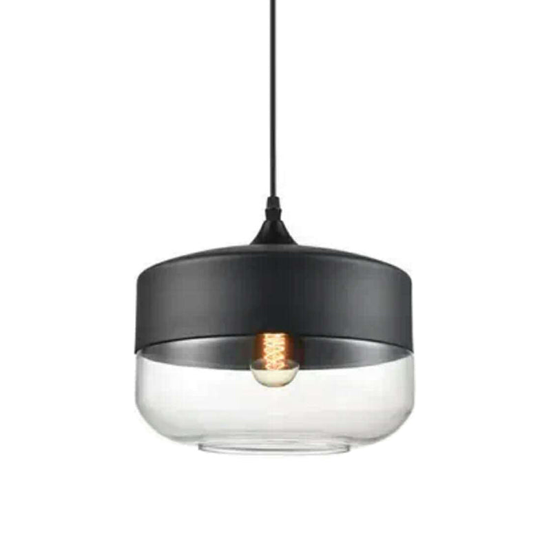 1-lichts hanglamp retro industriële stijl glazen hangende plafondverlichting voor restaurant