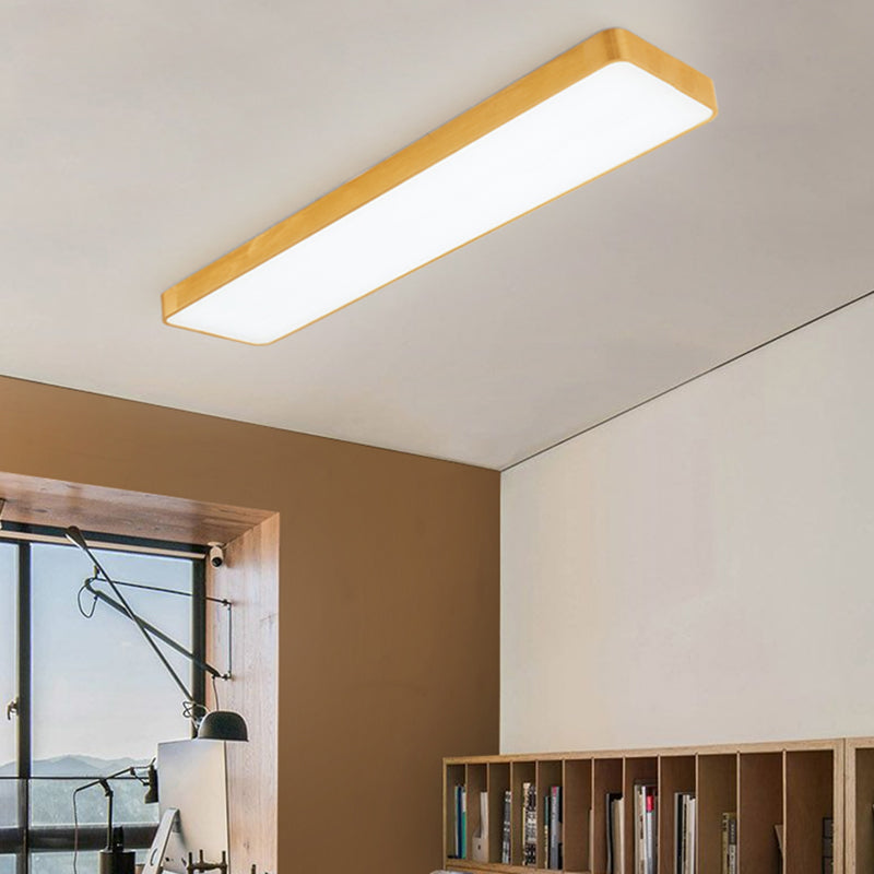 Prosta metalowa lampa sufitowa LED ze złotym wykończeniem - idealna do biur