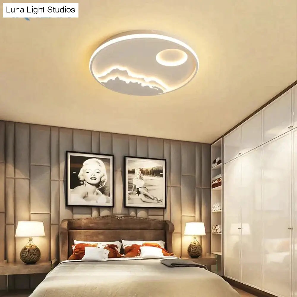 LED plafonnier moderne Nature lever du soleil Design pour salon chambre cuisine salle à manger luminaire ICFW1910