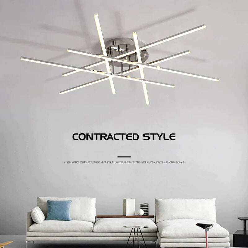 Chromowane wykończenie Nowoczesne lampy sufitowe LED do salonu Sypialnia Gabinet Lampa sufitowa Home Deco