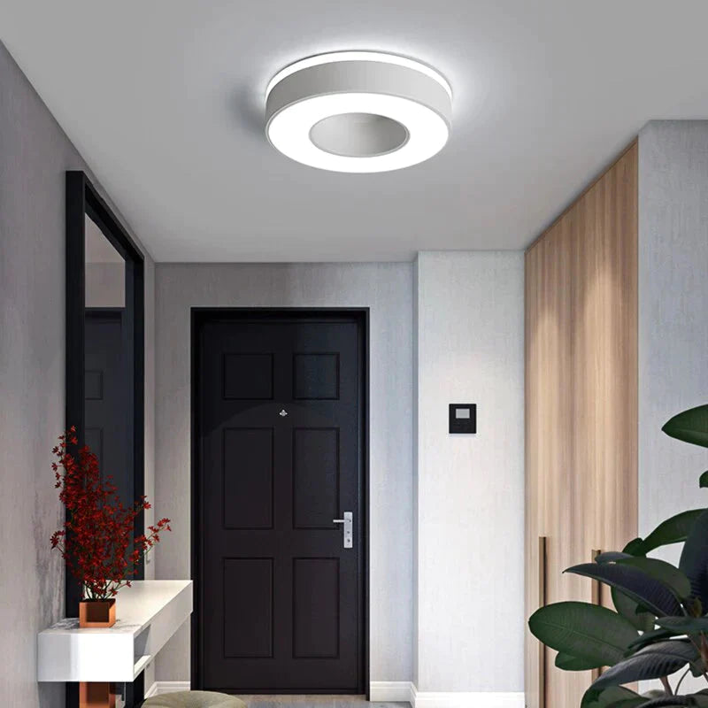 Candelabro LED moderno de 240mm de diámetro para pasillo, dormitorio, candelabro Led cuadrado/redondo/triangular en blanco o negro
