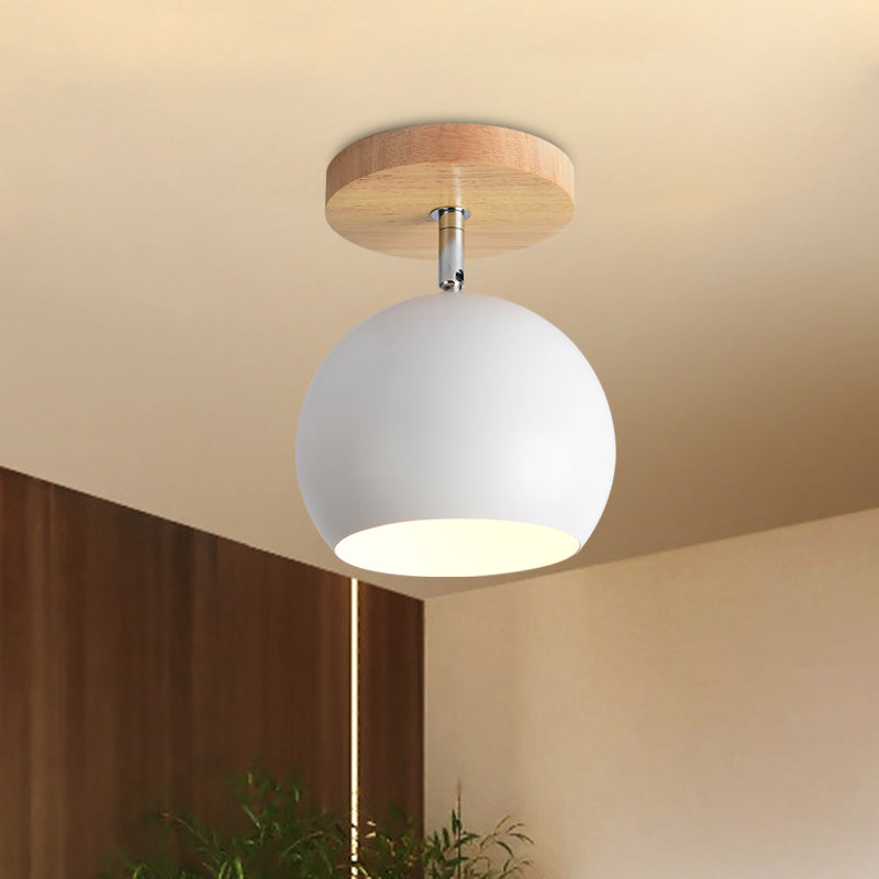 Rotatable Orb Shade Ceiling Light - Ideal for Study Room & Corridor