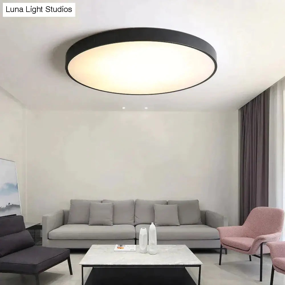 Lámpara de techo Led moderna de Metal, lámpara de techo Led Simple en blanco y negro para sala de estar, dormitorio, comedor, accesorios de iluminación