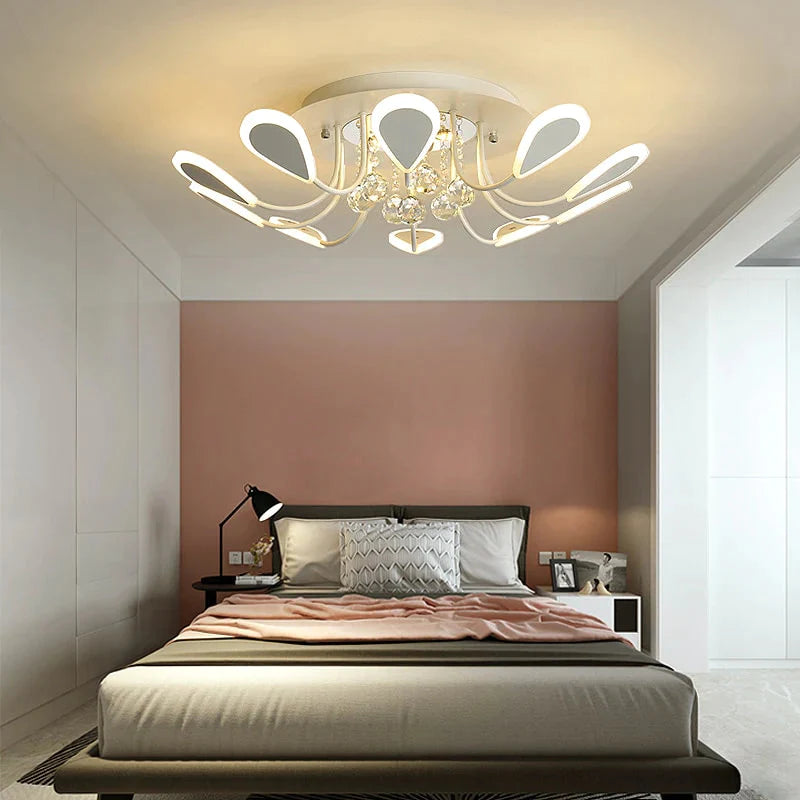 Kristal moderne led-plafondlamp voor woonkamer slaapkamer studeerkamer wit/zwarte kleur plafondlamp led-plafond