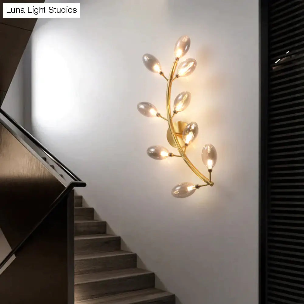 Scandinavische woonkamer creatieve luxe nachtkastje koperen wandlamp