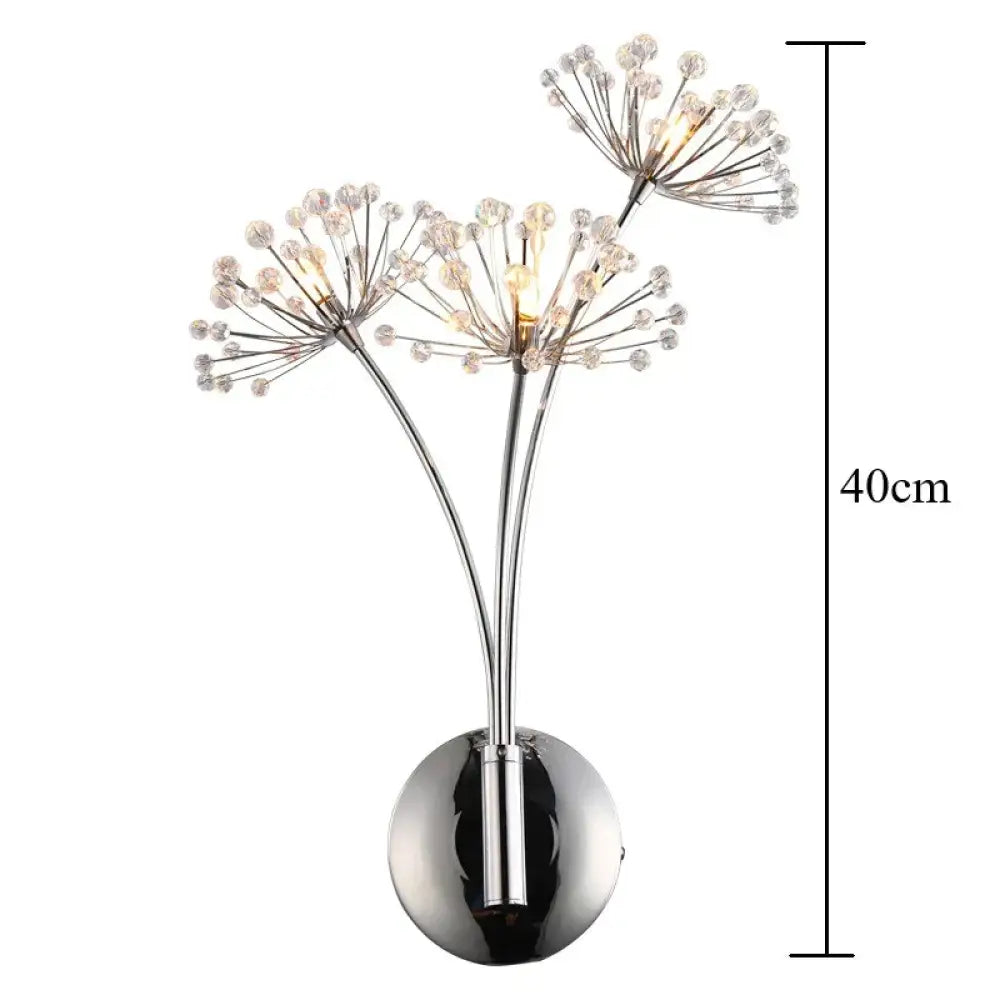 Nordic Creatieve Kristallen Bloem Paardebloem Wandlampen voor Badkamer Slaapkamer Bedlampje Woonkamer