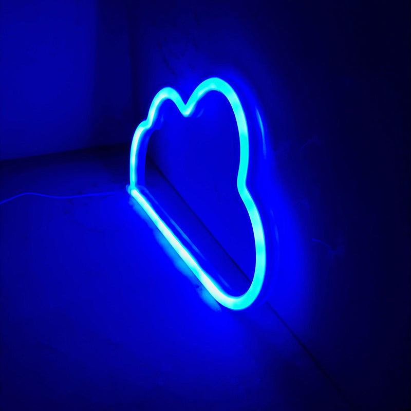 Veilleuse LED Nuage en Plastique avec Prise USB Rechargeable - Lampe de Table Blanche pour Enfant