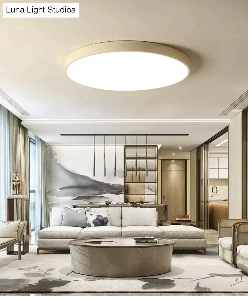 Lámpara de techo Led moderna de Metal, lámpara de techo Led Simple en blanco y negro para sala de estar, dormitorio, comedor, accesorios de iluminación