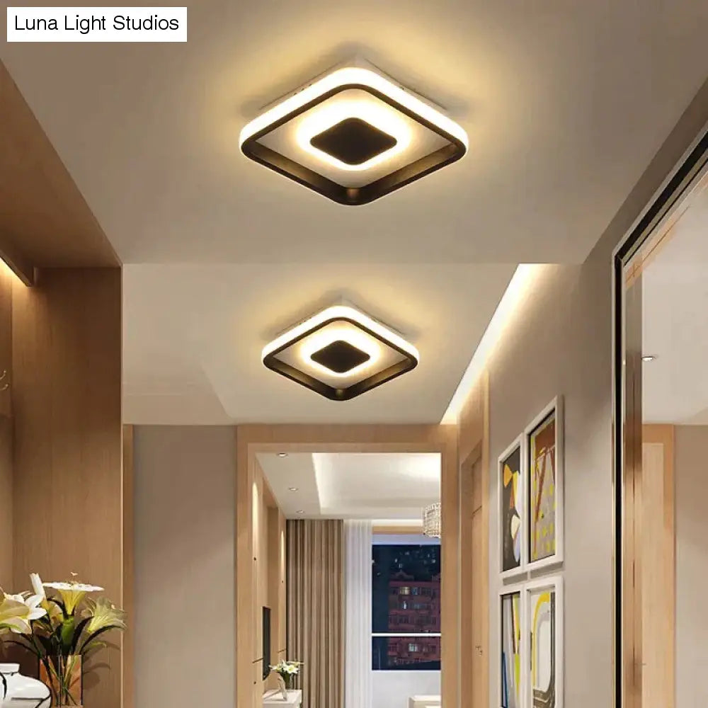 Le plafoniere a led moderne alla moda per l'illuminazione interna del soggiorno della sala studio del corridoio 16-18w