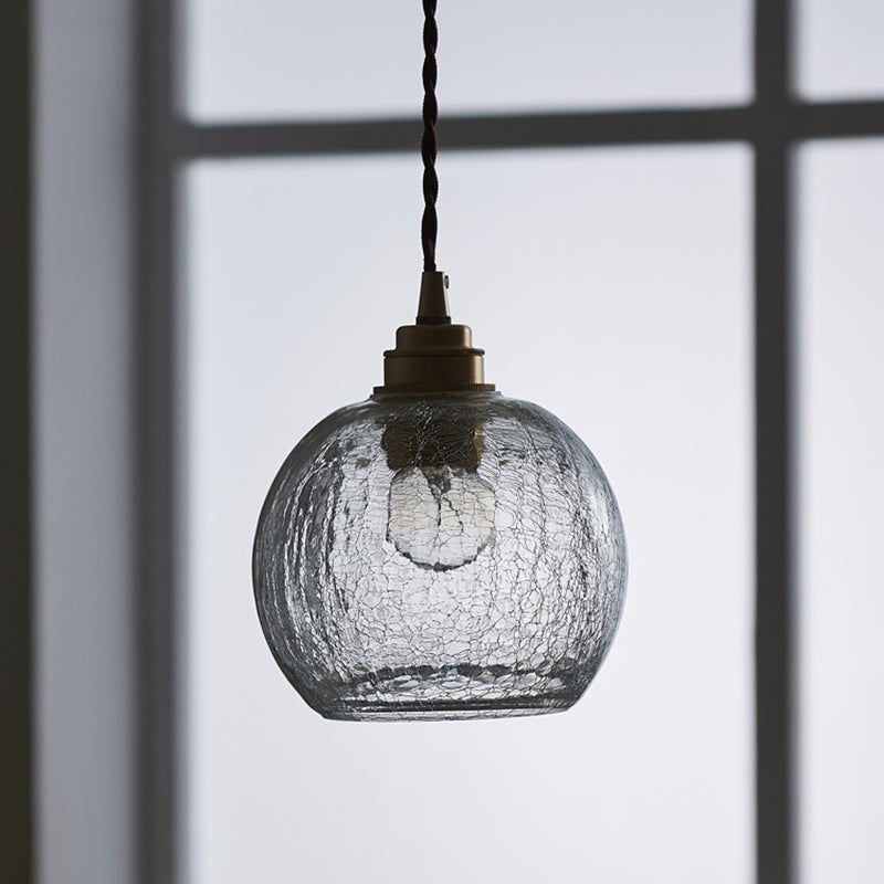 Industriële bol-plafondlamp Enkele hangende hanglamp van helder glas voor de woonkamer