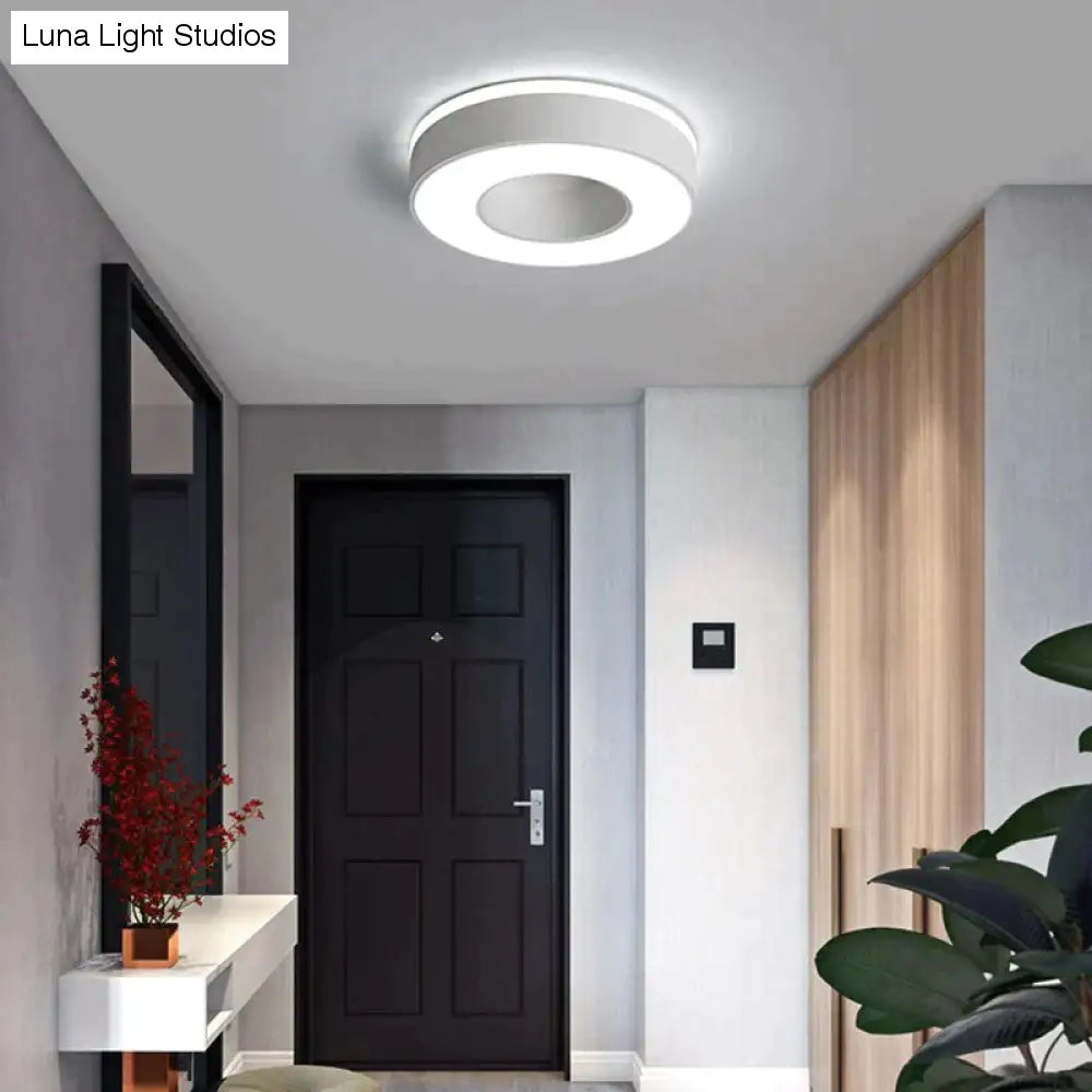 Candelabro LED moderno de 240mm de diámetro para pasillo, dormitorio, candelabro Led cuadrado/redondo/triangular en blanco o negro