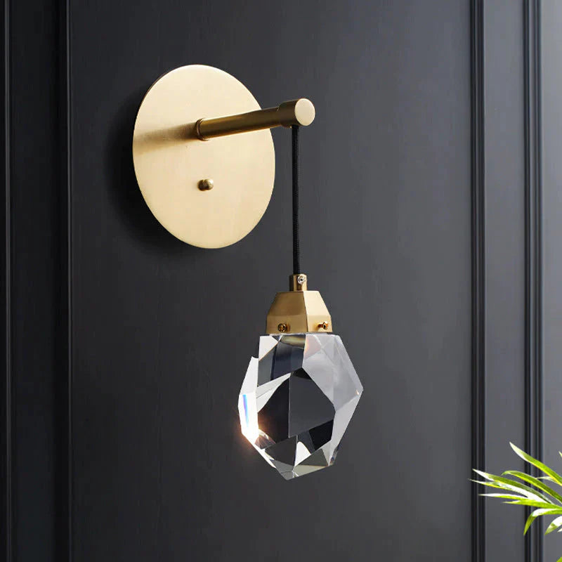 Moderne kristallen LED volledig koperen wandlamp