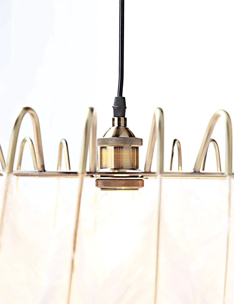 Lámpara de araña de plumas de hada nórdica moderna, lámpara colgante para Loft, luces, accesorios de iluminación de suspensión para sala de estar