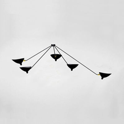 Metall-Entenschnabel-Hängelampe, postmodern, 2/3/5 Lichter, schwarzes Wohnzimmer-Kronleuchter-Licht