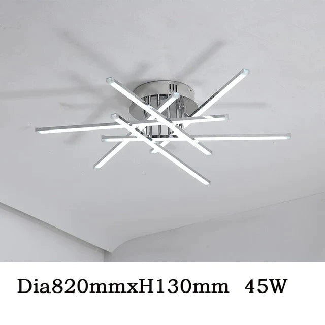 Chromowane wykończenie Nowoczesne lampy sufitowe LED do salonu Sypialnia Gabinet Lampa sufitowa Home Deco