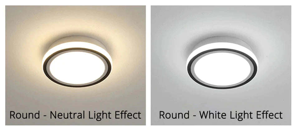 Le plafoniere a led moderne alla moda per l'illuminazione interna del soggiorno della sala studio del corridoio 16-18w