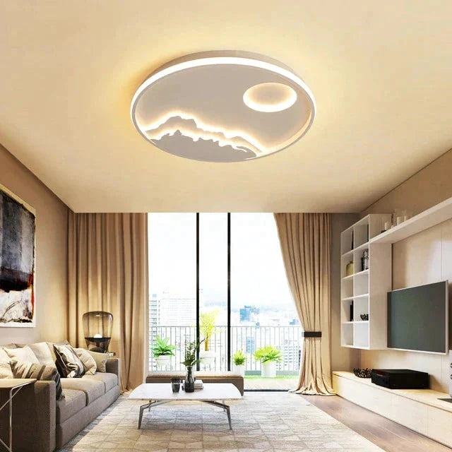 LED plafonnier moderne Nature lever du soleil Design pour salon chambre cuisine salle à manger luminaire ICFW1910