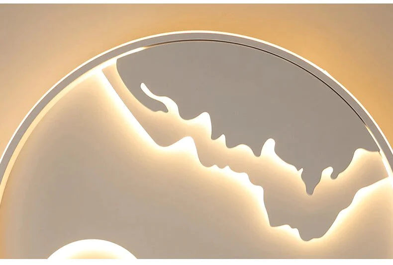 LED plafonnier moderne Nature lever du soleil Design pour salon chambre cuisine salle à manger luminaire ICFW1910