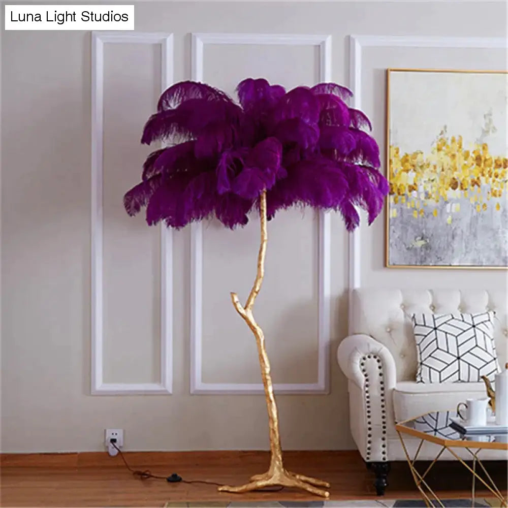 Moderne luxe verenvloerlamp Woonkamerdecoratie Vloerlamp Standlicht Decoratieve staande lamp Binnenslaapkamerverlichting