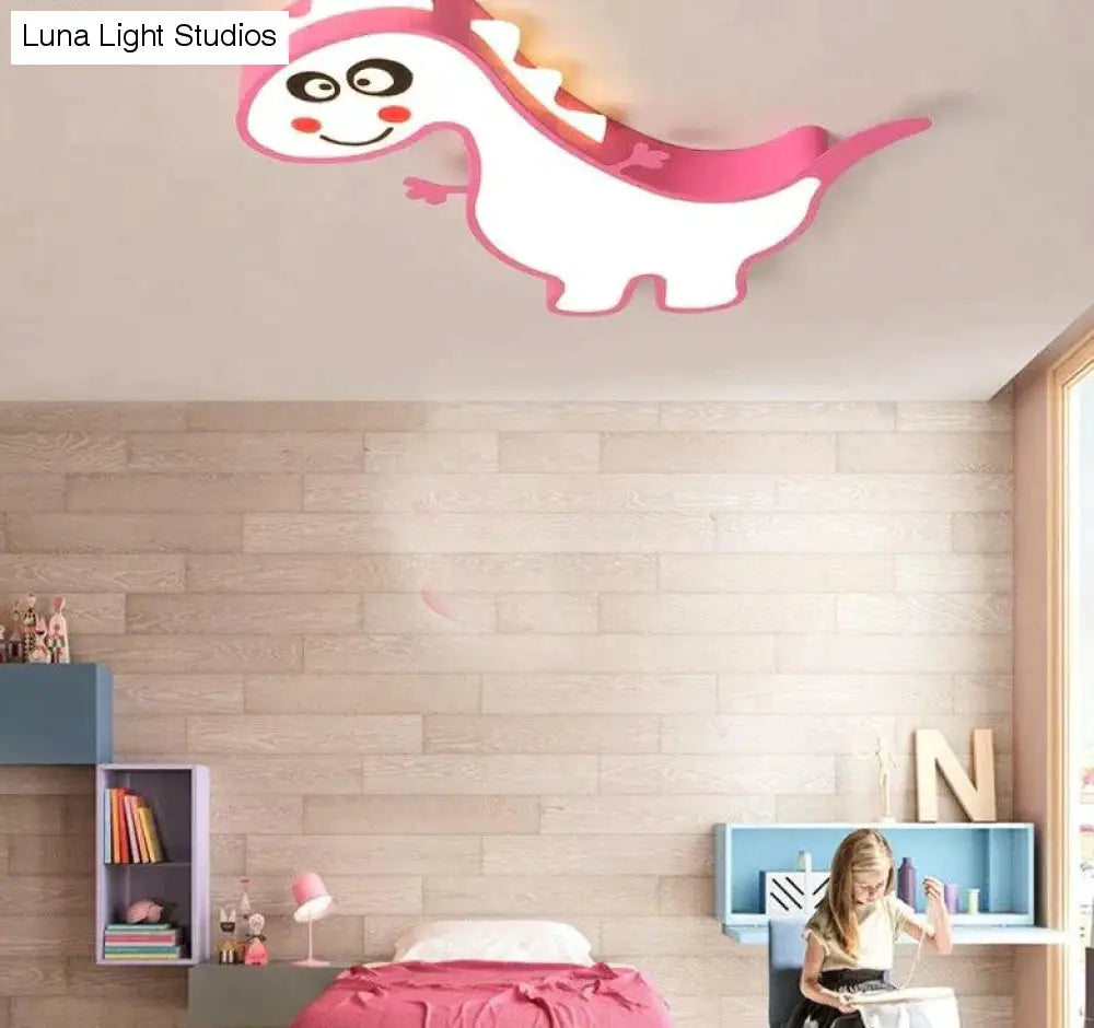 Nieuwe Dinasour Moderne Led Plafondverlichting Lamp Voor Kind Slaapkamer Studeerkamer Babykamer Afstandsbediening Cartoon Designer Lamparas