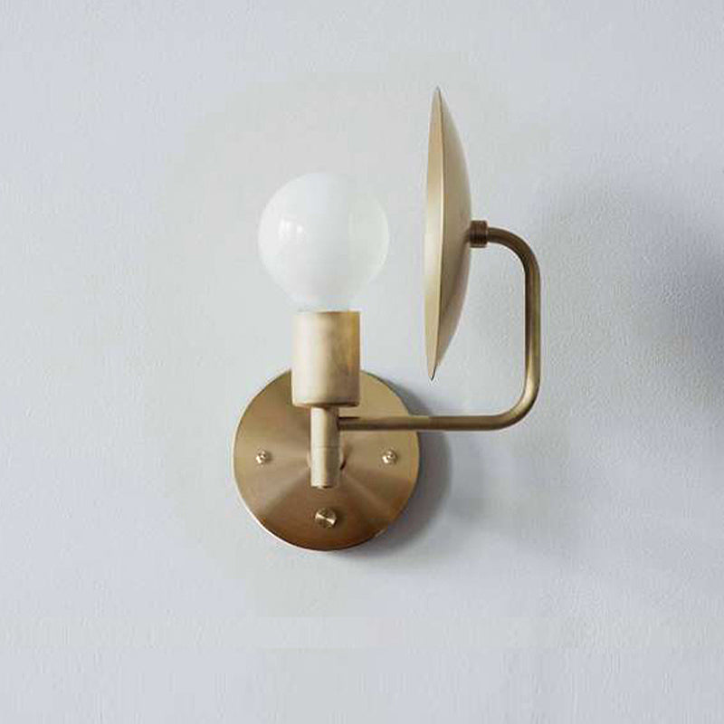 Applique murale LED à ampoule nue dorée, luminaire moderne en métal pour salon