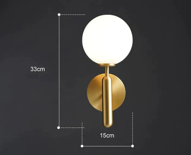 Einfache nordische moderne Schlafzimmer-Nachttischlampe aus Kupfer
