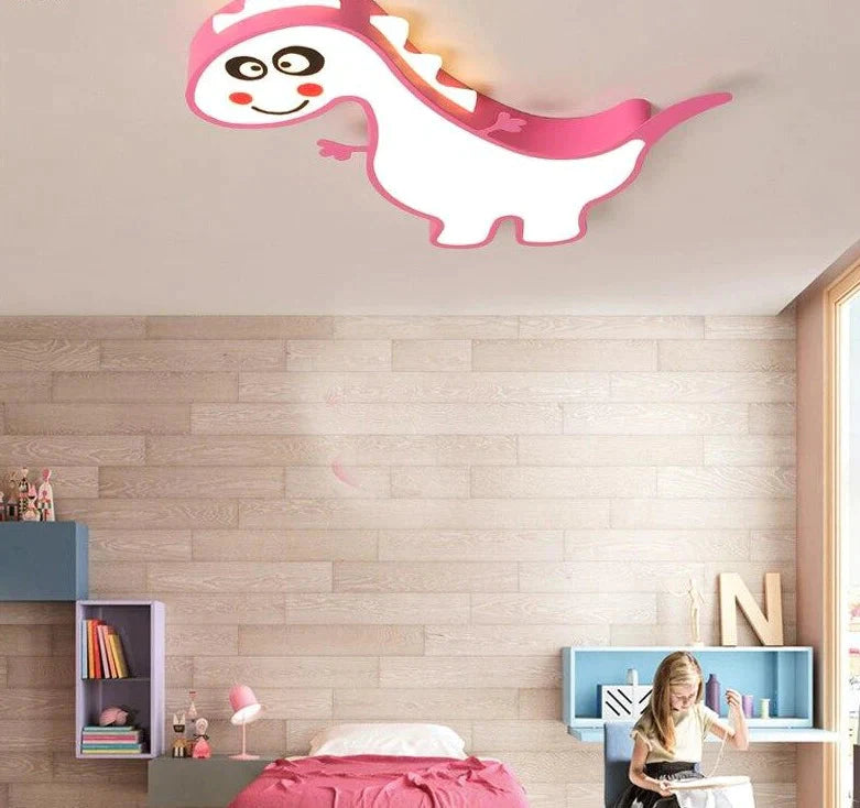 Nieuwe Dinasour Moderne Led Plafondverlichting Lamp Voor Kind Slaapkamer Studeerkamer Babykamer Afstandsbediening Cartoon Designer Lamparas