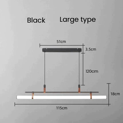 Casia V – Moderne lineare LED-Bar-Pendelleuchte für Esszimmer, Küche, Büro