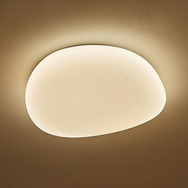 Akrylowa lampa sufitowa LED z białym kamykiem do sypialni, do montażu podtynkowego - nowoczesny design