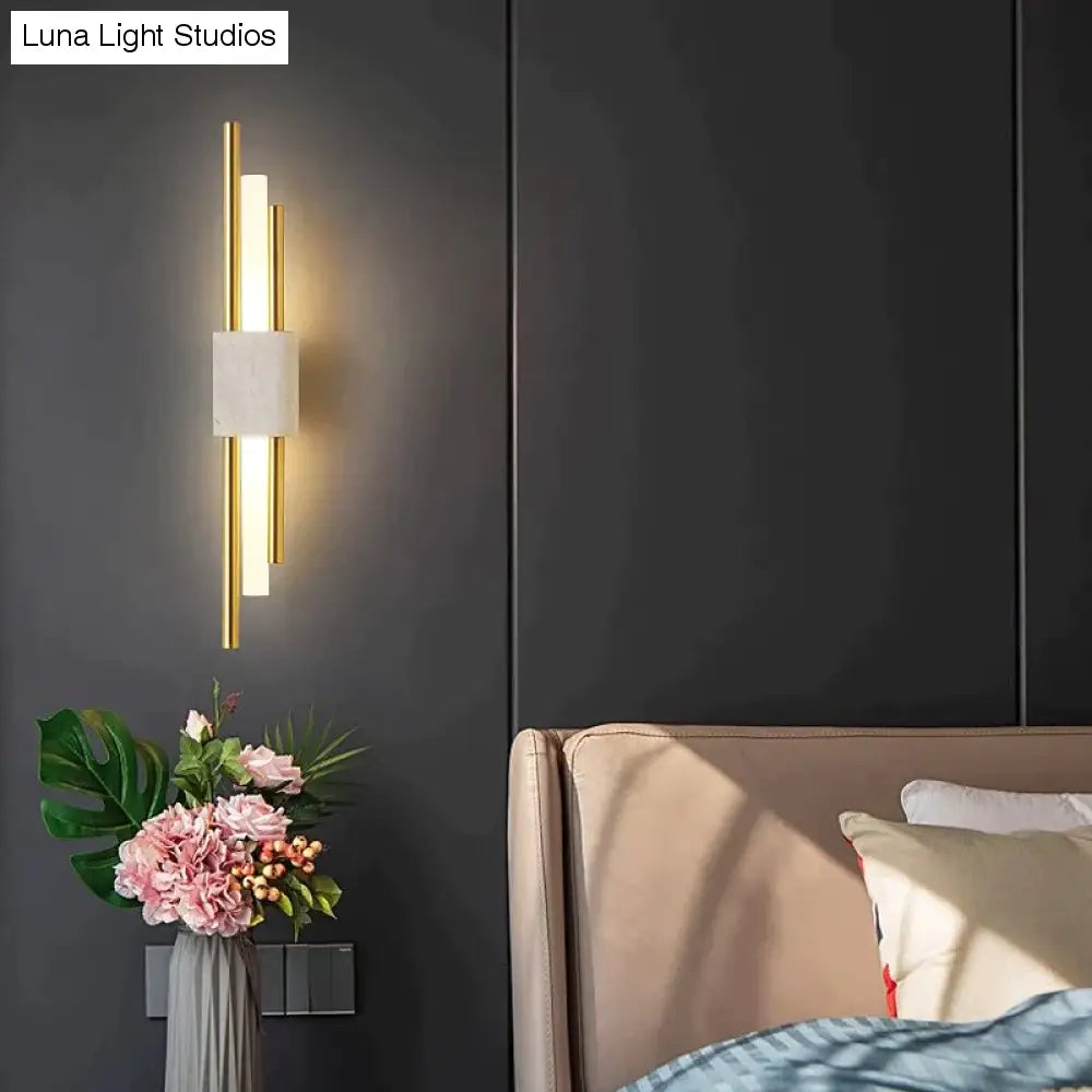Moderne marmeren led-wandlamp voor woonkamer slaapkamer badkamer loft decor