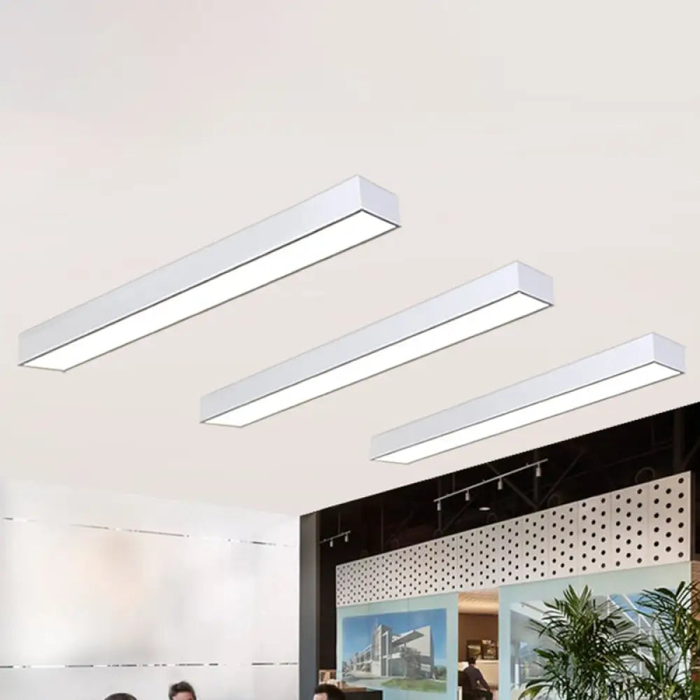 Minimalistyczna poświata biurowa: metalowa lampa sufitowa LED w kształcie słupa, do montażu podtynkowego