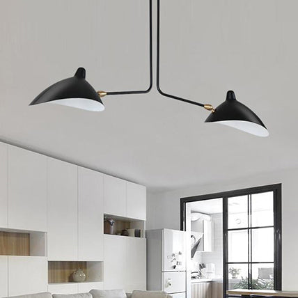 Metall-Entenschnabel-Hängelampe, postmodern, 2/3/5 Lichter, schwarzes Wohnzimmer-Kronleuchter-Licht