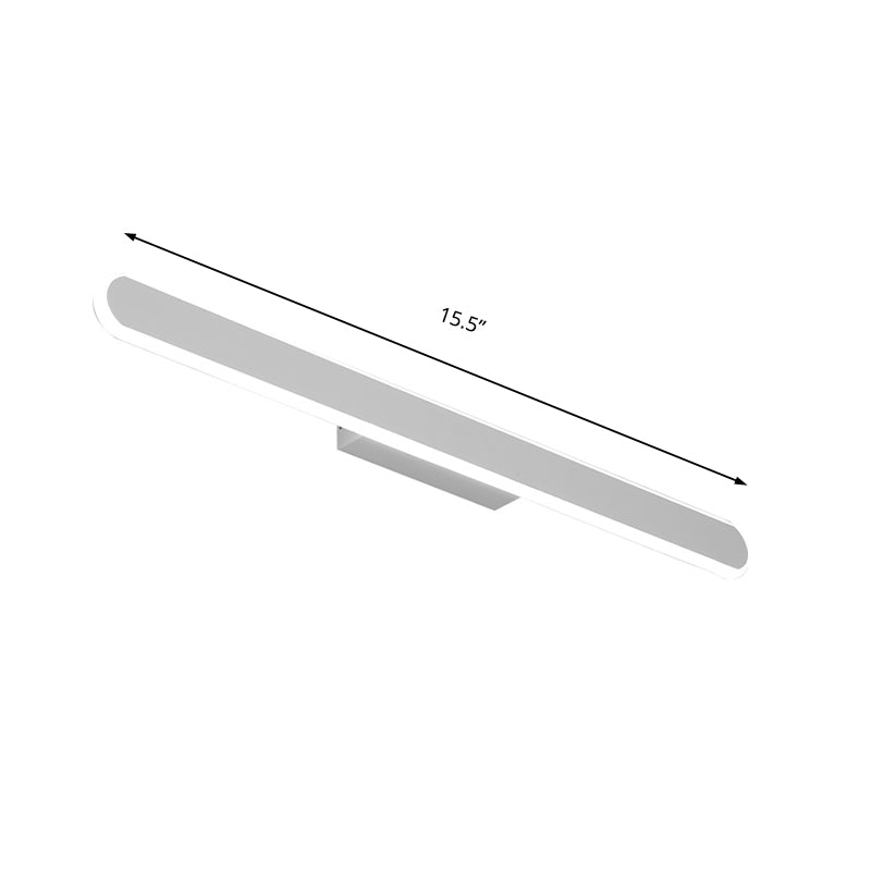 Lámpara de tocador LED moderna para espejo de baño blanco - Disponible en luz blanca/cálida, 3 tamaños