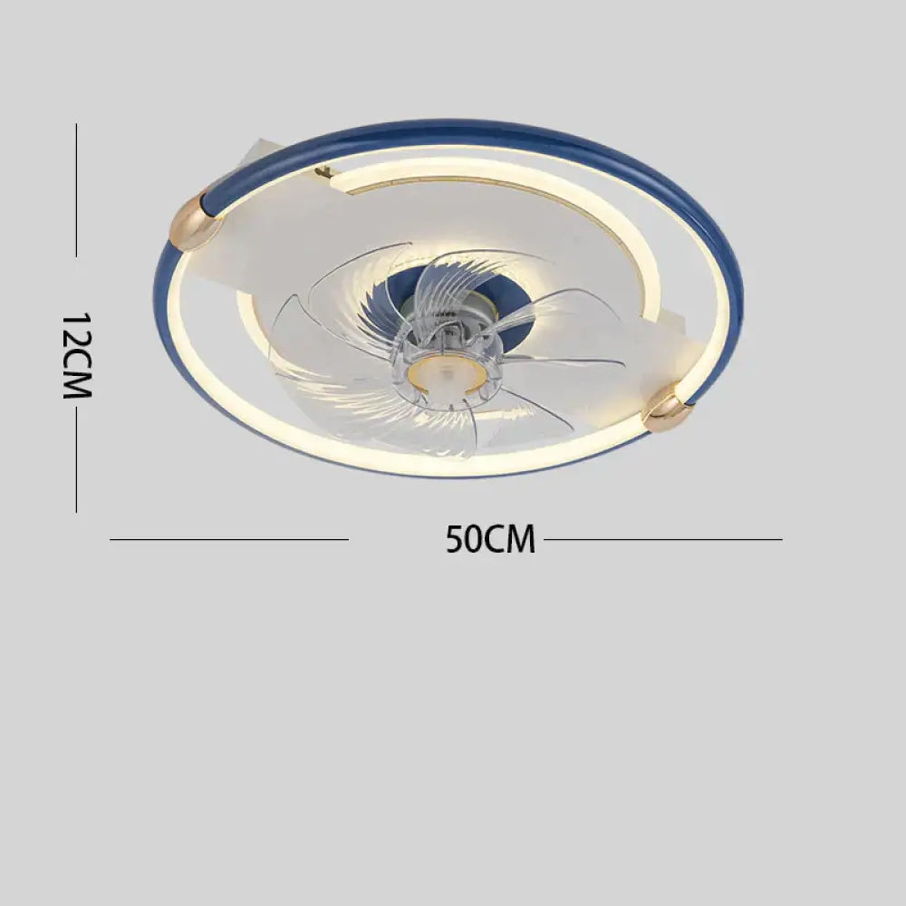 Fan Ceiling Lamp Light In The Bedroom Living Room Restaurant Invisible Fan Lamp Indoor Simple Ultra-thin Lamps